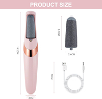 Kit de lime et de lime électrique pour les callosités des pieds Beiqili - Utilisation domestique, étanche et durable