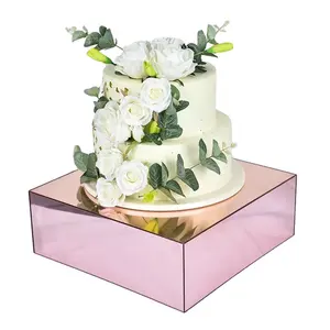 Düğün doğum günü partisi tatlı Cupcake ekran kutusu standı için özelleştirilmiş akrilik kek kaide standı
