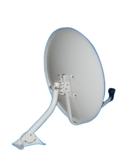 White Outdoor TV Satellite Dish Antenna Pole Mount for Home Use