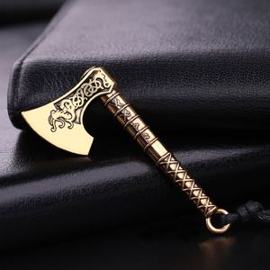Vintage Norse Viking Dragon Amulet Runes Axe Pendant <strong>Pagan</strong> <strong>Jewelry</strong> for Wedding Occasions - Product Image 5