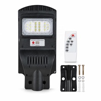 Farola Solar Inteligente de 100W LiFePO4 IP65 ABS con Control Remoto para Camino de Entrada, Patio, Iluminación Exterior