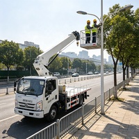 Plateforme de travail aérienne mobile 20m avec télécommande sans fil et réglage indépendant des stabilisateurs avant et arrière en V
