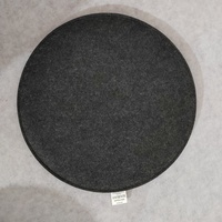 Coussin de chaise en feutre polyester avec logo imprimé personnalisé, soutien ergonomique pour chaise de bureau ou de maison, lavable, antidérapant