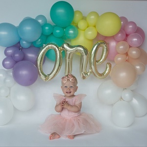CYmylar Script One <strong>Balloon</strong> Banner 1st Birthday <strong>Balloons</strong> <strong>White</strong> Colour One Cursive Letter Baby Shower Foil <strong>Balloons</strong> - Product Image 2
