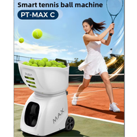 Máquina Lanzapelotas de Tenis PUSUN PT-MAX C 2026, Automática, Inteligente, con Programación, Control Remoto/Aplicación, 150 Pelotas, Entrenamiento de Lanzamiento