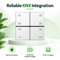 Système de maison intelligente GVS KNX moderne, 8 interrupteurs à bouton-poussoir, commande tactile, capteur de proximité, interrupteurs muraux pour hôtel, appartement