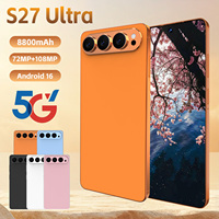 Smartphone S27 Ultra 5G, écran LCD 7,3 pouces 120 Hz, Android 15, processeur Deca Core, double SIM, 16 Go de RAM, 1 To de ROM, appareil photo 108 MP, batterie 8800 mAh
