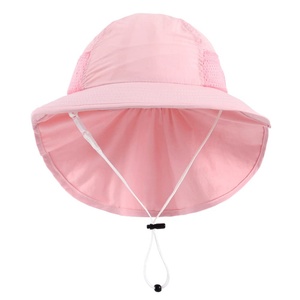 Sombrero de Sol Rosa para Niños y Niñas, Gorro de Verano para Bebés, Sombrero de Pescador con Correa Ajustable para la Barbilla, para Niños de 3, 4, 5 y 6 Años, Color Azul Marino - Product Image 3