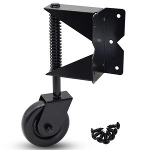 Kit de roulettes pour portail avec <span class=keywords><strong>ressort</strong></span> pour clôtures en bois, roue d'aide au portail robuste, roue de support de portail - Product Image 1