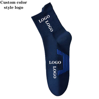 Chaussettes de sport de basket-ball Elite 100% coton Équipage de qualité personnalisée pour la course à pied Chaussettes d'équipage d'automne Manchette tricotée respirante