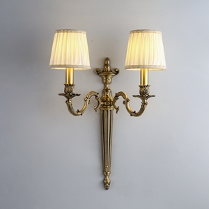 Rétro cuivre bougie applique décoration hôtel Club palais Villa chambre laiton éclairage mural <span class=keywords><strong>chevet</strong></span> fond lumière - Product Image 4