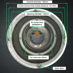 Jet <span class=keywords><strong>de</strong></span> soufflage antistatique <span class=keywords><strong>de</strong></span> salle blanche, tête <span class=keywords><strong>de</strong></span> boule <span class=keywords><strong>de</strong></span> pulvérisation réglable <span class=keywords><strong>de</strong></span> vent froid <span class=keywords><strong>de</strong></span> 165MM - Product Image 6