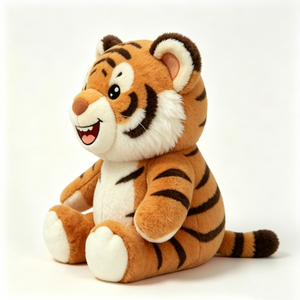 Peluche tigre rayé orange adorable et personnalisée pour les enfants, pour l'heure du coucher - Product Image 2