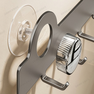 Wall Mounted Suction Cup <b>Hooks</b> With Removable Design For Door Or Wall Use In Living Room Bedroom Bathroom - Product Image 2