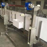 Système de convoyeur aérien complet en acier inoxydable pour abattoir de volailles avec crochets de suspension et déflecteurs de séparation