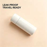 Flacon de crème solaire ovale plat en plastique HDPE blanc mat de 50 ml avec bouchon à vis, embout de précision, pour le visage, voyage, logo personnalisé