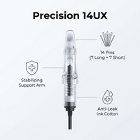 Aiguille de tatouage professionnelle Naturalness 14UX |   Cartouche PMU pour machine à sourcils, lèvres et microblading