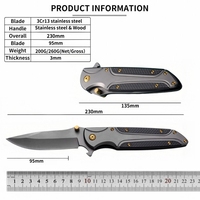 Cuchillo de Supervivencia Plegable Multifuncional al por Mayor de Fábrica, Hoja de Alta Dureza, Cuchillo de Bolsillo Portátil para Exteriores con Abrebotellas