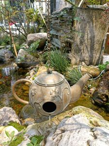 Vintage metalen vogelvoeder ijzeren windgong aantrekkelijk hangend vogelhuisje wilde vogels voor tuindecoratie - Product Image 3