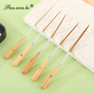 5 pinceaux à peinture Script Liner <span class=keywords><strong>extra</strong></span> longs à pointe <span class=keywords><strong>fine</strong></span> pour la peinture à la gouache, à l'<span class=keywords><strong>aquarelle</strong></span> <span class=keywords><strong>et</strong></span> à l'acrylique - Product Image 1