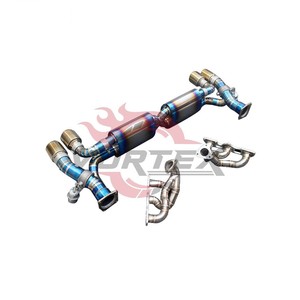Système d'échappement complet léger en titane Vortex avec collecteurs pour Porsche 911 Carrera 991.1 991.2 3.0T Valvetronic Catback - Product Image 6