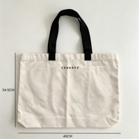 Heavy Weekender Sac fourre-tout en toile écologique et réutilisable pour les fêtes Sac en toile durable avec sangle à poignée noire