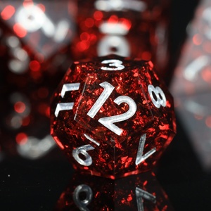 Mini Planet - Juego de Dados de Resina Poliedricos de 7 Piezas Hechos a Mano para Juegos de Rol, con Bordes Afilados, Diseño de Dragón, Edición Crimson Torment, Venta al por Mayor - Product Image 3