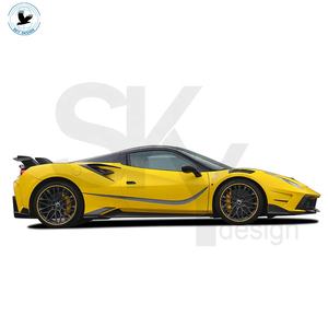 Guardabarros de Fibra de Carbono para Automóvil Ferrari <span class=keywords><strong>488</strong></span>, Guardabarros Laterales de Fibra de Carbono Forjada MSY para Ferrari <span class=keywords><strong>488</strong></span> GTB Spider - Product Image 4