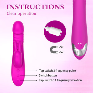 Vibrador de Punto G Sexy Bunny para Adultos, Recargable por USB, de Silicona, Impermeable, Masajeador de Varilla para Masturbación Femenina - Product Image 1