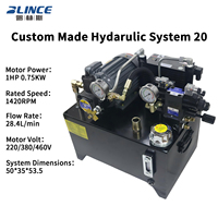 Station de pompage hydraulique personnalisée 1/4HP 1/2HP 1HP 2HP 3HP 4HP 5HP 6HP, unité de groupe hydraulique 48V 12V 24V DC, 220V 380V 460V