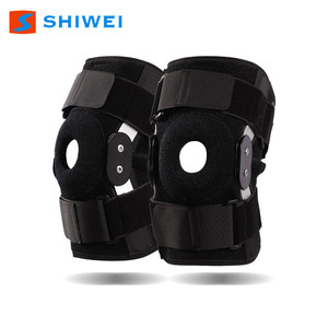 สนับเข่าโลหะยี่ห้อ Shiwei พร้อมแผ่นอะลูมิเนียมคู่ สำหรับป้องกันการบาดเจ็บในการเล่นบาสเกตบอล สีดำ สำหรับทุกเพศ - Product Image 1