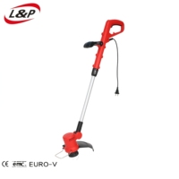 Tondeuse à gazon électrique L&P 230V 380W 12000 tr/min 25cm à double ligne télescopique 29cm avec protection de coupe réglable en 10 positions