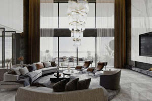 Estilo moderno, decoración interior, Vestíbulo de Hotel, Villa, salón de banquetes, escalera, candelabro de cristal personalizado - Product Image 4