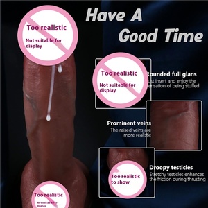Combattente doppio strato di Silicone liquido Dildo pene reale carne morbida masturbazione giocattolo striscia anale ventosa femmina realistica - Product Image 4