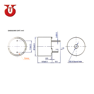 Zumbador electromagnético y transductor, Material de carcasa de plástico de calidad, el más vendido - Product Image 2