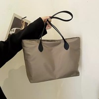 Borsa Tote Casual da Donna in Nylon con Due Manici e Chiusura a Cerniera, Borsa alla Moda da Viaggio in Tela