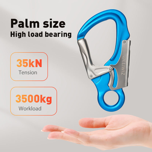 Mosquetón de Aluminio Personalizado de 35 kN para Vía Ferrata, Gancho de Escalada de Carga Pesada, Equipo de Seguridad Profesional para <span class=keywords><strong>Klettersteig</strong></span> al Aire Libre - Product Image 3