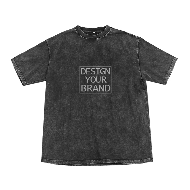 High Quality Men Casual Retro Acid Wash Tshirt Cotton Blank Clothes Custom logo Oversized Vintage t Shirt