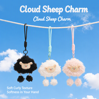 Porte-clés Nuage en Peluche Mignon et Doux, Breloque Souple en PVC pour Sac Cadeau, Idéal pour les Fêtes Promotionnelles