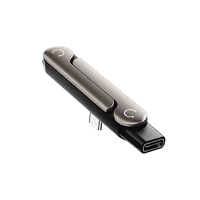 Support de téléphone portable pliable 2-en-1 240W OTG rotatif à 360 degrés avec adaptateur USB-C vers Type-C pour iPhone 15 16 17 Pro Max Samsung