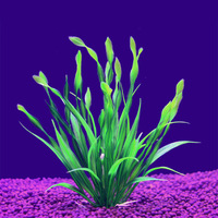Décoration d'aquarium pour plantes aquatiques, accessoires en plastique pour aquarium, herbe artificielle sous-marine pour animaux de compagnie