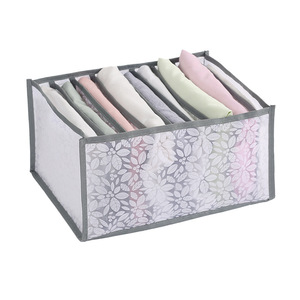 Clothing Organizer <b>Storage</b> <b>Box</b> Rectangle Foldable Compartmentalized <b>Drawer</b> Type For Underwear And Denim Dormitory Use - Product Image 3