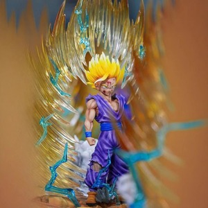 Para JT Super Two Gohan PVC escala 1:36 gran doble cabeza tallada doble cuerpo reemplazable animación luminosa adornos de <span class=keywords><strong>mano</strong></span> - Product Image 4