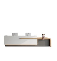 XTQT-031 Comptoir de réception moderne rose de luxe pour bureau, petit bureau d'accueil, comptoir d'accueil moderne