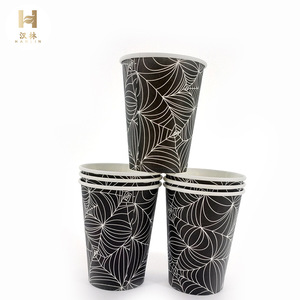 Vasos de papel desechables gruesos con diseño de telaraña, de alta calidad para fiestas, oficinas, negocios y uso doméstico. - Product Image 5