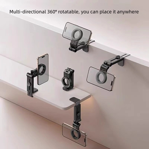 Multi Angle 360° Rotation Magnetic <b>Phone</b> Clip Mount for Airplane Tray <b>Desk</b> Table - Product Image 2