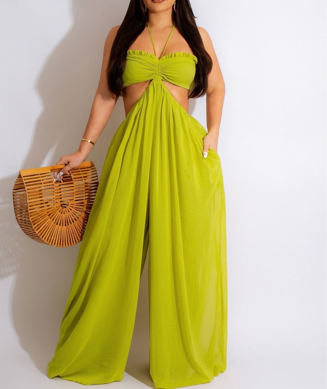Apple Body Jumpsuit Body Type Apple Body Shape Outfits Women - Main Image