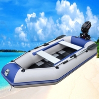 Bateau électrique gonflable Solarmarine, moteur hors-bord, moteur de pêche, certifié CE, PVC noir
