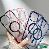 Coque de téléphone portable transparente en TPU+PC avec chargement magnétique sans fil, antichoc, anti-jaunissement et électroplaquée pour 18 Pro