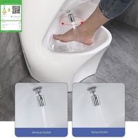Nouveau lavabo et bassin de lavage des pieds pour mosquée musulmane, ensemble en céramique monobloc pour Wudu, design minimaliste et double trou